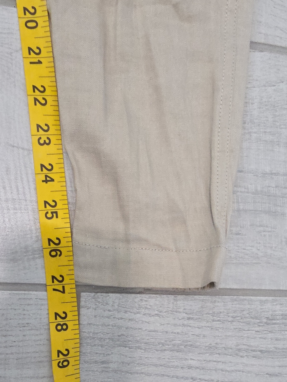 Vince Khaki Linen Blend Joggers Women's Size 0 Stretch Light Tan - Picture 9 of 12
